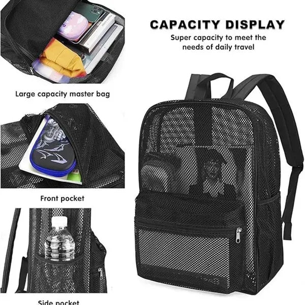 Transparent Mesh Backpack