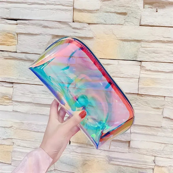 Travel Waterproof Holographic Makeup Bag with Zipper