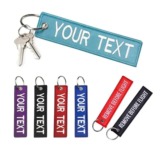 Double-Sided Embroidered Key Tag