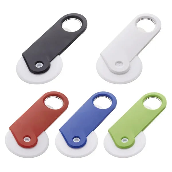 Plastic Pizza Roller Cutter With Bottle Opener