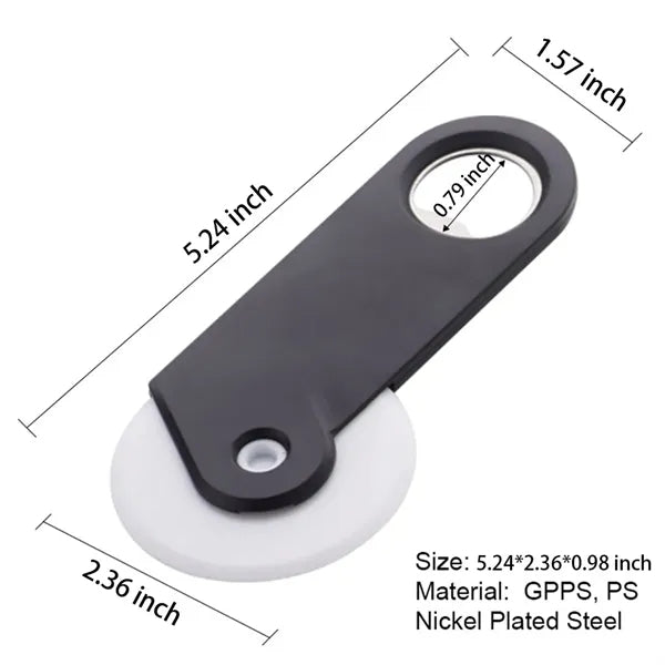 Plastic Pizza Roller Cutter With Bottle Opener