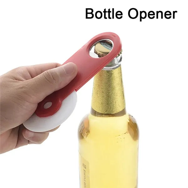Plastic Pizza Roller Cutter With Bottle Opener