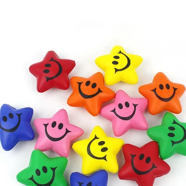 PU Smiling Face Five Point Star Pressure Ball