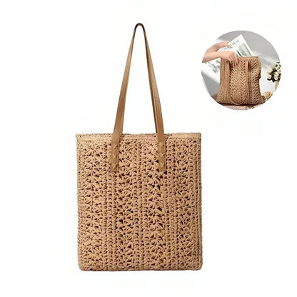 One-shoulder Straw Bag