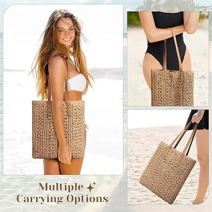 One-shoulder Straw Bag