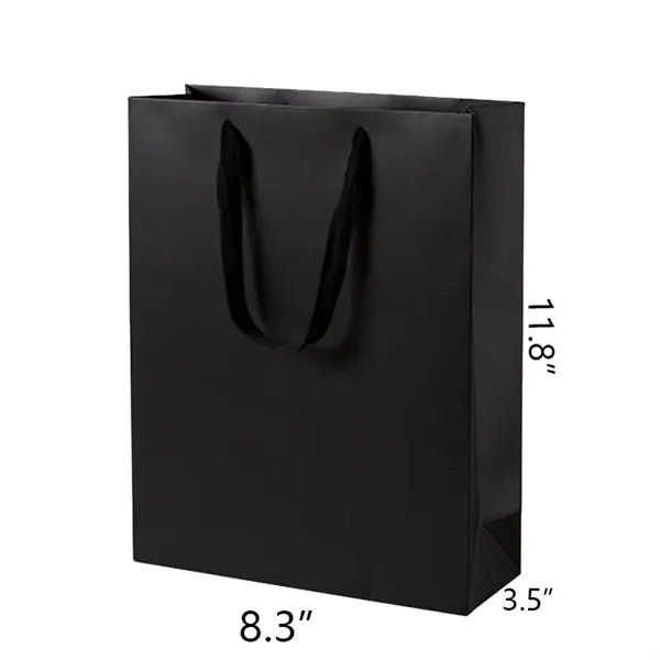 Kraft Paper Tote Bag with wide Ribbon Handle