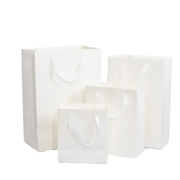 Kraft Paper Tote Bag with wide Ribbon Handle