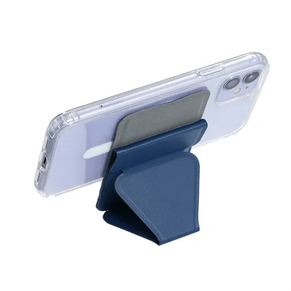 PU Foldable Magnetic Card Holder Phone Stand