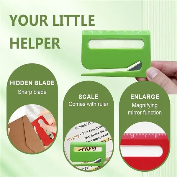3-in-1 Envelope Opener with Scale and Magnifier