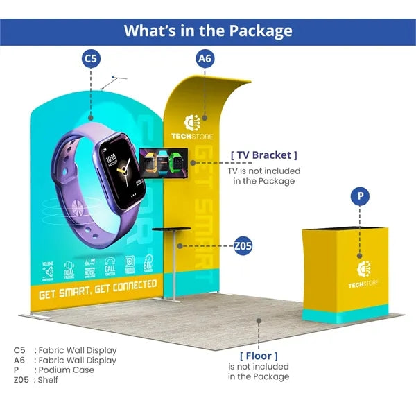 10ft Inline Trade Show Booth - Modular Display