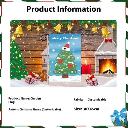 Custom Christmas Garden Flag for Outdoor