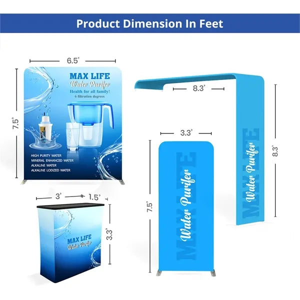 10ft Inline Trade Show Booth - Portable Display