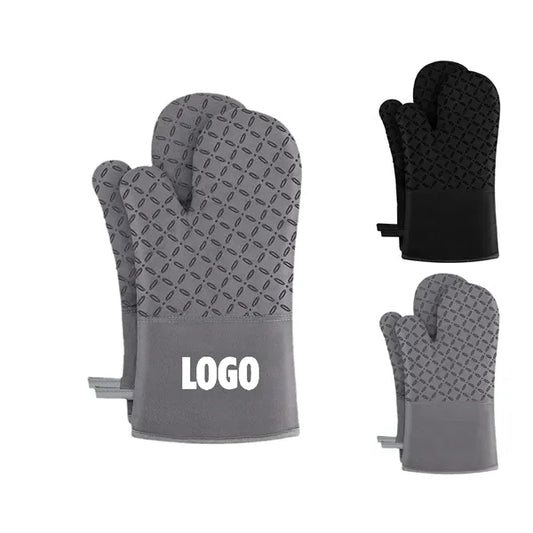 Oven Mitts & Pot Holders w/ Non-Slip Silicone