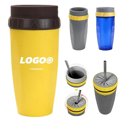 Twist Lid Free Portable Cup 11oz Creative Leak Proof Tumbler