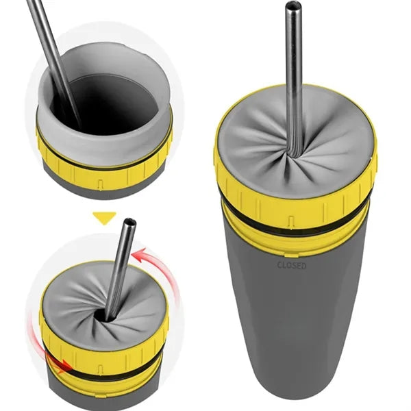 Twist Lid Free Portable Cup 11oz Creative Leak Proof Tumbler