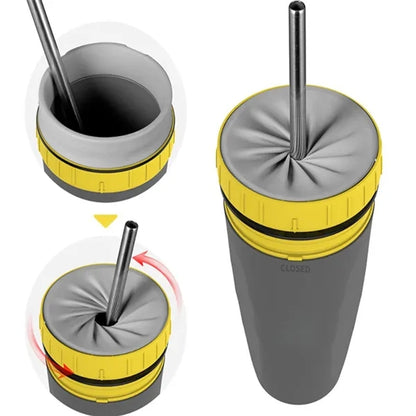 Twist Lid Free Portable Cup 11oz Creative Leak Proof Tumbler