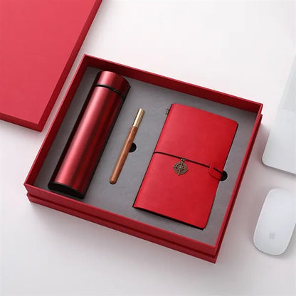 Business Gift Set With Smart Bottle Notebook And Pen