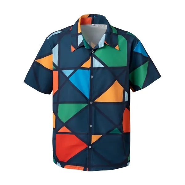 Sublimation Full-Button RPET Interlock Shirt - Men, Women, K