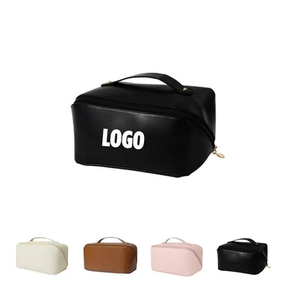 Large Capacity Travel PU Leather Cosmetic Bag