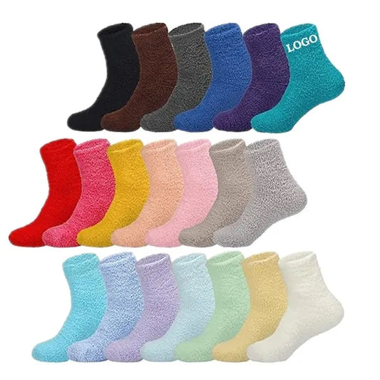 Unisex Multicolor Fuzzy Winter Fluffy Socks