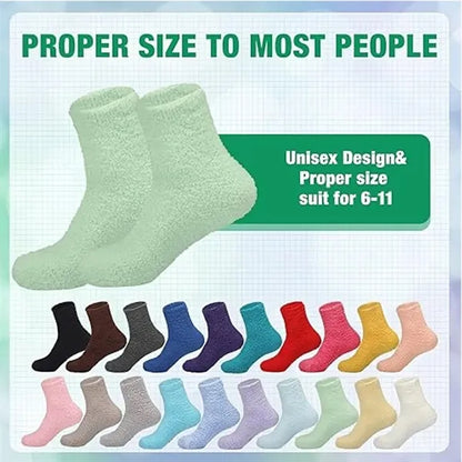 Unisex Multicolor Fuzzy Winter Fluffy Socks
