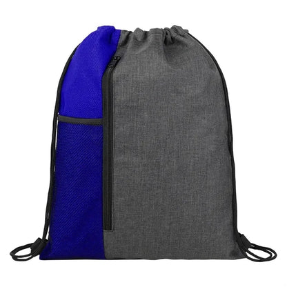 Vertical Drawstring Mesh Pocket Backpack