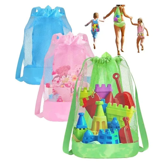 Large Drawstring Mesh Toys Backpack