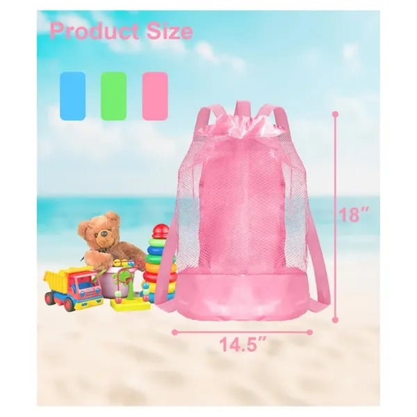 Large Drawstring Mesh Toys Backpack