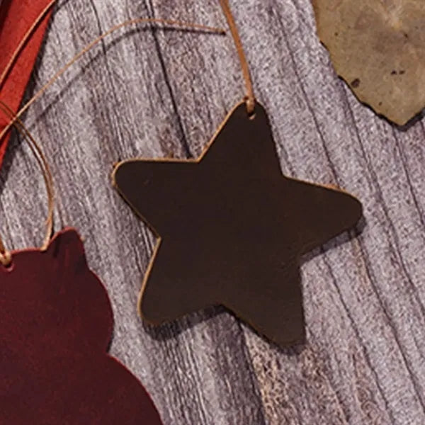 Star-Shaped Crazy Horse Leather Durable Vintage Bookmarks