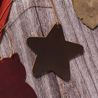 Star-Shaped Crazy Horse Leather Durable Vintage Bookmarks