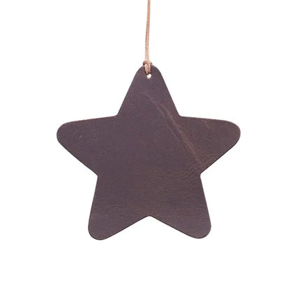 Star-Shaped Crazy Horse Leather Durable Vintage Bookmarks
