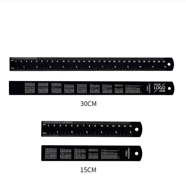 6 inch Metal Ruler With CM MM and Conversion Table