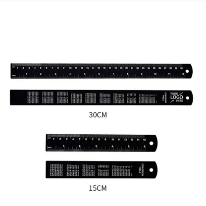 6 inch Metal Ruler With CM MM and Conversion Table