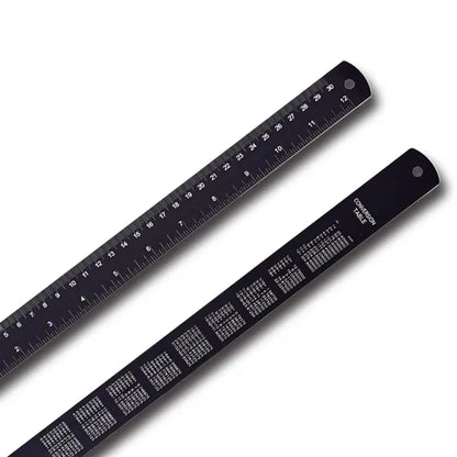 6 inch Metal Ruler With CM MM and Conversion Table