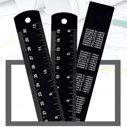 6 inch Metal Ruler With CM MM and Conversion Table