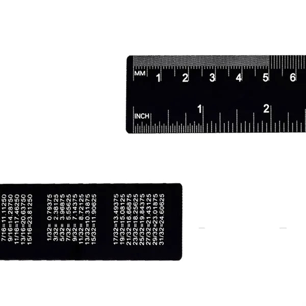 6 inch Metal Ruler With CM MM and Conversion Table