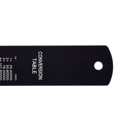 6 inch Metal Ruler With CM MM and Conversion Table