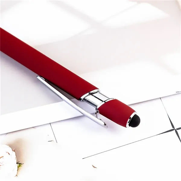 2 in 1 Aluminum Ballpoint Pen With Stylus Tip