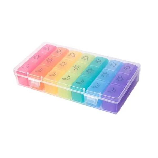 21 Grids Rainbow Medicine Box