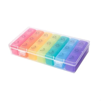 21 Grids Rainbow Medicine Box