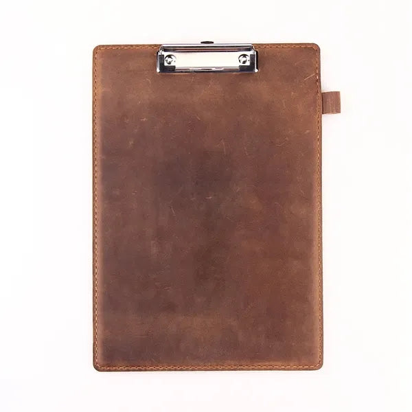 Genuine Leather Padfolios Clipboards Menu Board w/ Pen Loop