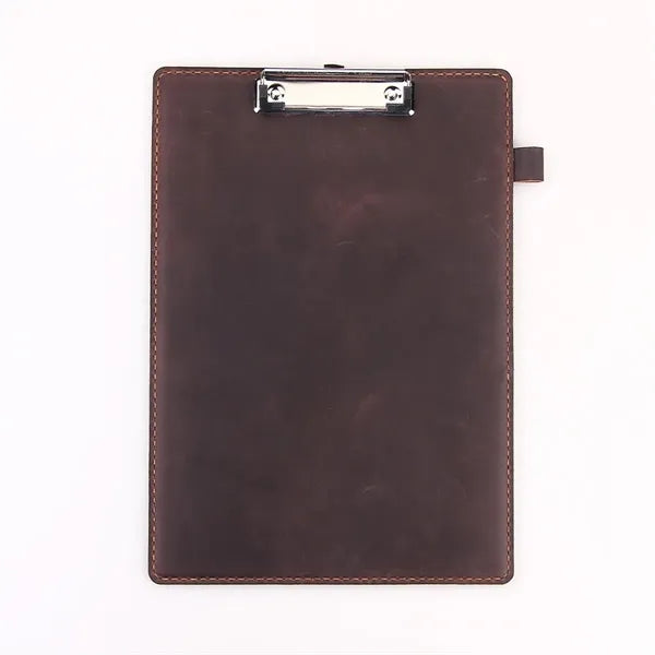 Genuine Leather Padfolios Clipboards Menu Board w/ Pen Loop