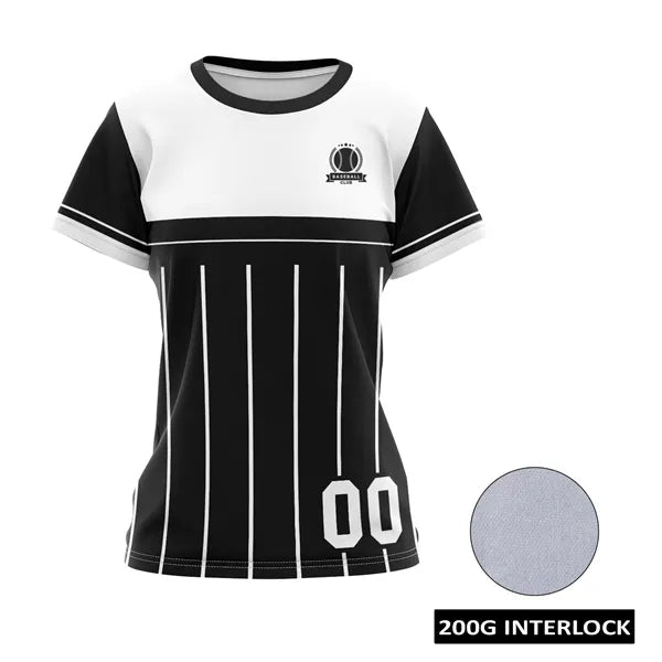 Women's Sublimation Baseball Fanwear Jersey (Crew or V) -