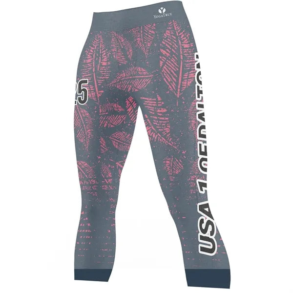Women's Premium Quality Sublimation Yoga Capri Pants - 250G