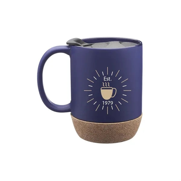 Ceramic Mug with Cork Bottom, 13 oz.