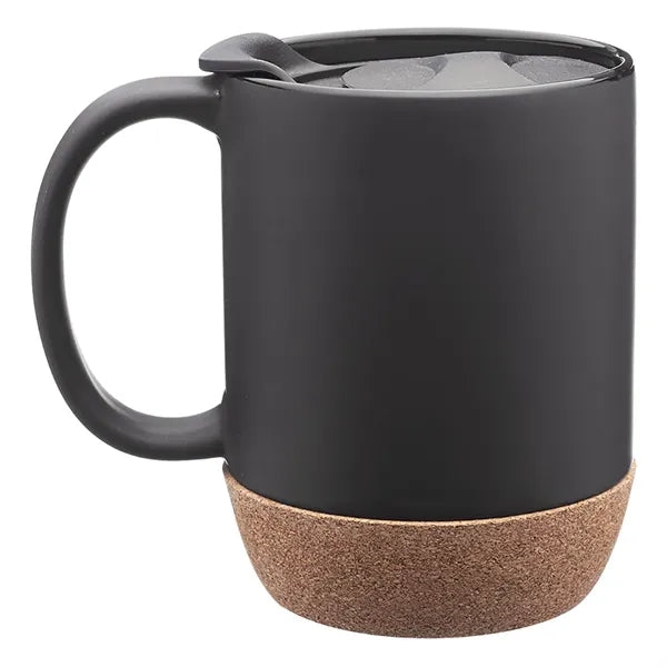 Ceramic Mug with Cork Bottom, 13 oz.
