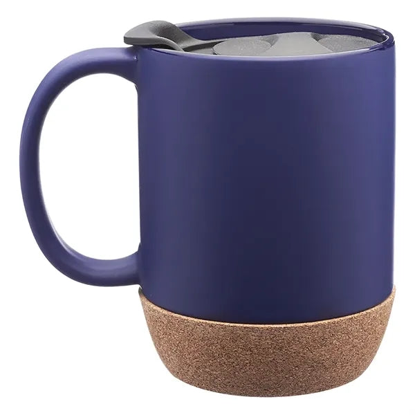 Ceramic Mug with Cork Bottom, 13 oz.