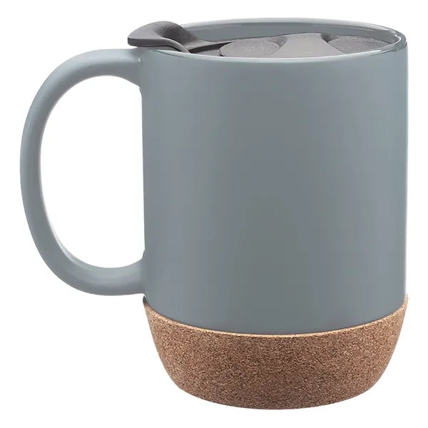 Ceramic Mug with Cork Bottom, 13 oz.