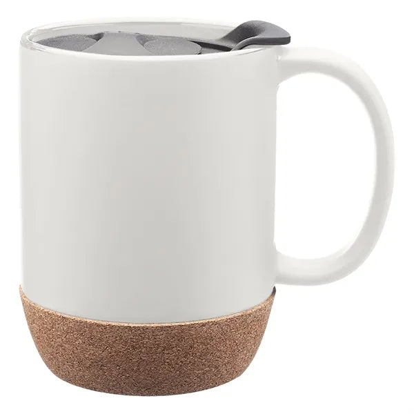 Ceramic Mug with Cork Bottom, 13 oz.