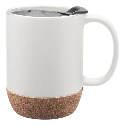 Ceramic Mug with Cork Bottom, 13 oz.